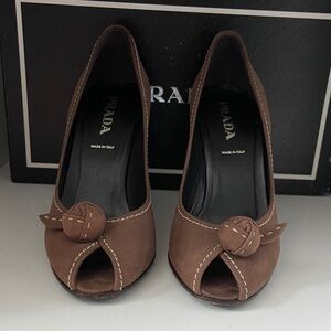 Vintage Prada Peep-Toe Heels